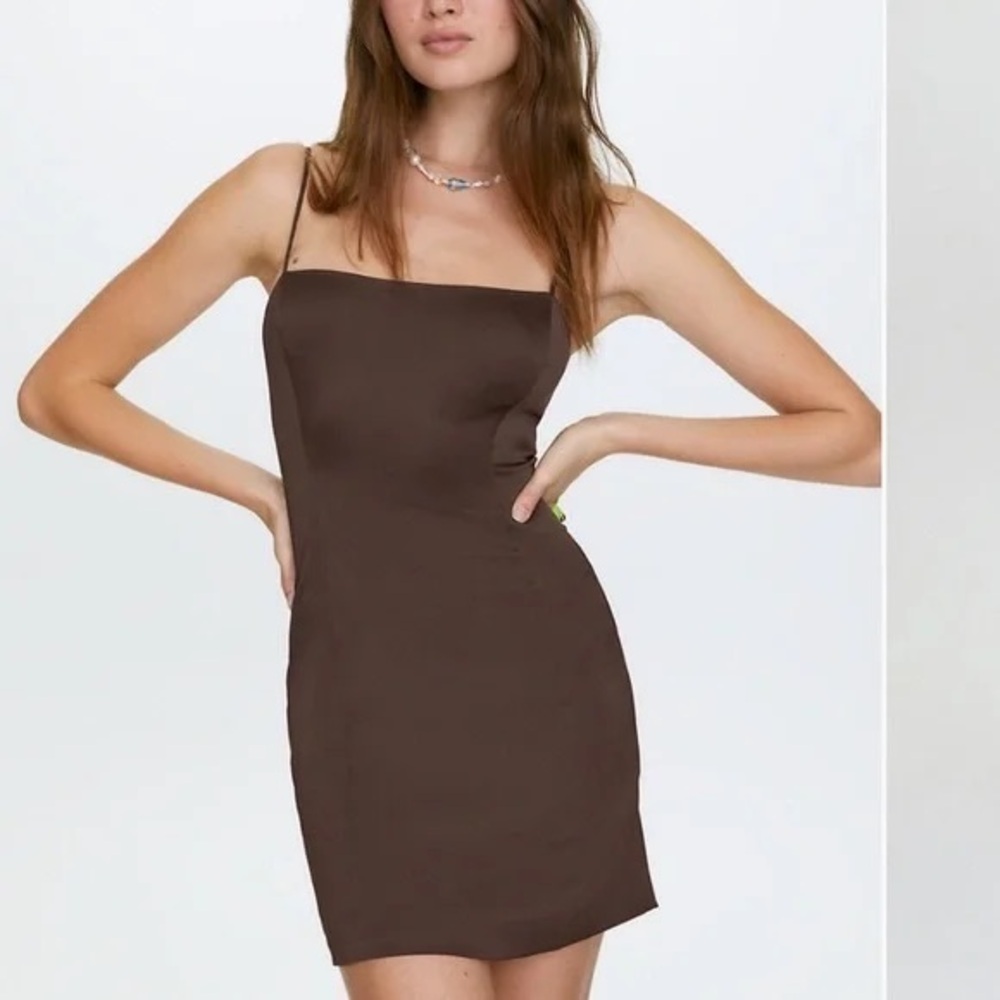 Sunday Best Mocha Brown Shimmer Dress